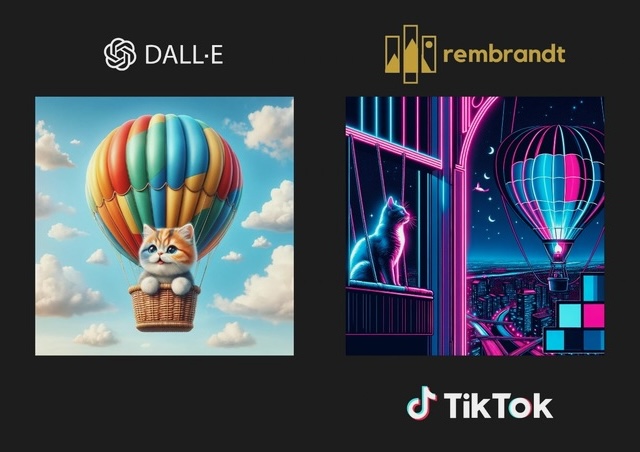 A comparison of DallE and Rembrandt results for TikTok